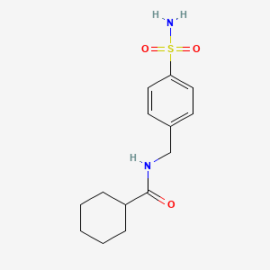 molecular formula C14H20N2O3S B14937216 N-(4-sulfamoylbenzyl)cyclohexanecarboxamide 