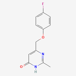 molecular formula C12H11FN2O2 B1493723 6-((4-Fluorophenoxy)methyl)-2-methylpyrimidin-4-ol CAS No. 1205606-10-5