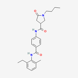 1-butyl-N-{4-[(2-ethyl-6-methylphenyl)carbamoyl]phenyl}-5-oxopyrrolidine-3-carboxamide