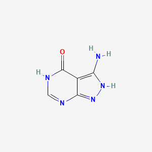 molecular formula C5H5N5O B1493725 3-amino-1H-pyrazolo[3,4-d]pyrimidin-4-ol CAS No. 15908-68-6