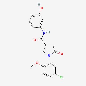 1-(5-chloro-2-methoxyphenyl)-N-(3-hydroxyphenyl)-5-oxopyrrolidine-3-carboxamide