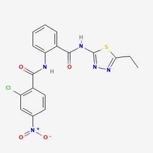 2-chloro-N-{2-[(5-ethyl-1,3,4-thiadiazol-2-yl)carbamoyl]phenyl}-4-nitrobenzamide