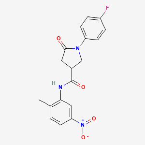 1-(4-fluorophenyl)-N-(2-methyl-5-nitrophenyl)-5-oxopyrrolidine-3-carboxamide