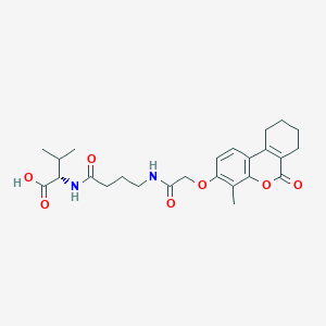 (2S)-3-methyl-2-{[4-({2-[(4-methyl-6-oxo-7,8,9,10-tetrahydro-6H-benzo[c]chromen-3-yl)oxy]acetyl}amino)butanoyl]amino}butanoic acid