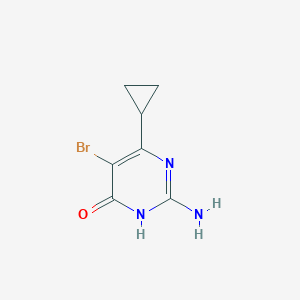 molecular formula C7H8BrN3O B1493726 2-amino-5-bromo-6-cyclopropylpyrimidin-4(3H)-one CAS No. 1335049-19-8