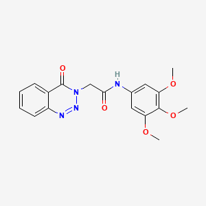 2-(4-oxo-1,2,3-benzotriazin-3(4H)-yl)-N-(3,4,5-trimethoxyphenyl)acetamide