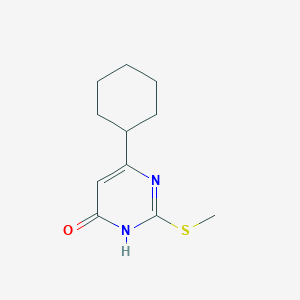 molecular formula C11H16N2OS B1493733 6-cyclohexyl-2-(methylthio)pyrimidin-4(3H)-one CAS No. 1044770-29-7