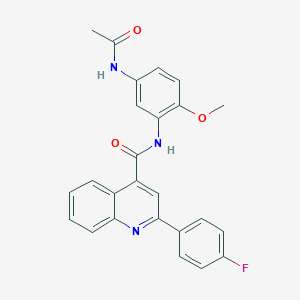 molecular formula C25H20FN3O3 B14937332 N-[5-(acetylamino)-2-methoxyphenyl]-2-(4-fluorophenyl)quinoline-4-carboxamide 