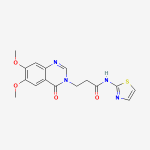 3-(6,7-dimethoxy-4-oxoquinazolin-3(4H)-yl)-N-(1,3-thiazol-2-yl)propanamide