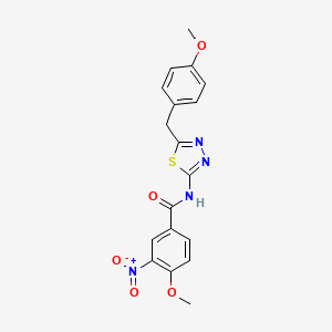 4-methoxy-N-[5-(4-methoxybenzyl)-1,3,4-thiadiazol-2-yl]-3-nitrobenzamide