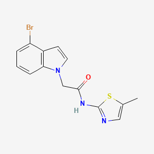 2-(4-bromo-1H-indol-1-yl)-N-(5-methyl-1,3-thiazol-2-yl)acetamide