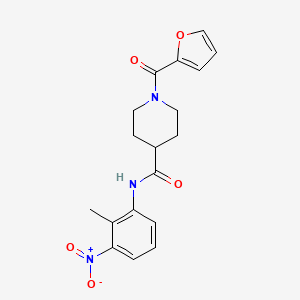 1-(furan-2-ylcarbonyl)-N-(2-methyl-3-nitrophenyl)piperidine-4-carboxamide