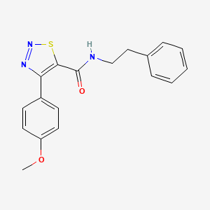 molecular formula C18H17N3O2S B14937414 4-(4-methoxyphenyl)-N-(2-phenylethyl)-1,2,3-thiadiazole-5-carboxamide 