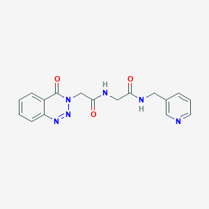 N~2~-[(4-oxo-1,2,3-benzotriazin-3(4H)-yl)acetyl]-N-(pyridin-3-ylmethyl)glycinamide