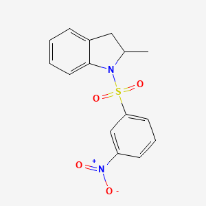 2-methyl-1-[(3-nitrophenyl)sulfonyl]-2,3-dihydro-1H-indole