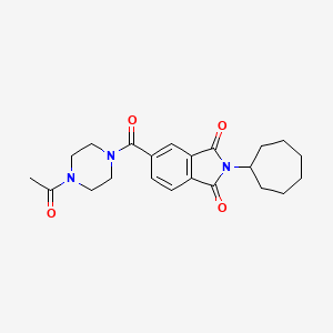 5-[(4-acetylpiperazin-1-yl)carbonyl]-2-cycloheptyl-1H-isoindole-1,3(2H)-dione