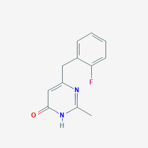 molecular formula C12H11FN2O B1493744 6-(2-Fluorobenzyl)-2-methylpyrimidin-4-ol CAS No. 2090280-61-6