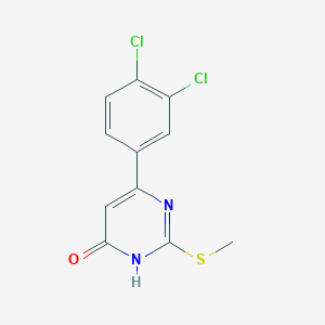 molecular formula C11H8Cl2N2OS B1493746 6-(3,4-二氯苯基)-2-(甲硫基)嘧啶-4(3H)-酮 CAS No. 2098095-80-6