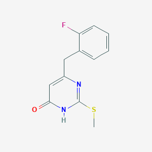 molecular formula C12H11FN2OS B1493747 6-(2-fluorobenzyl)-2-(methylthio)pyrimidin-4(3H)-one CAS No. 2098020-79-0