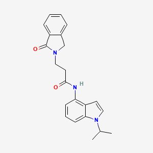 3-(1-oxo-1,3-dihydro-2H-isoindol-2-yl)-N-[1-(propan-2-yl)-1H-indol-4-yl]propanamide