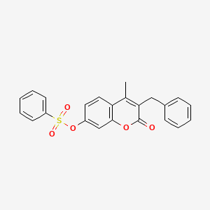 3-benzyl-4-methyl-2-oxo-2H-chromen-7-yl benzenesulfonate