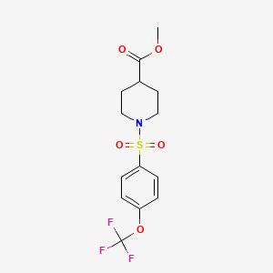 Methyl 1-{[4-(trifluoromethoxy)phenyl]sulfonyl}piperidine-4-carboxylate