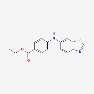 molecular formula C16H14N2O2S B1493751 Ethyl 4-(benzo[d]thiazol-6-ylamino)benzoate CAS No. 458550-54-4