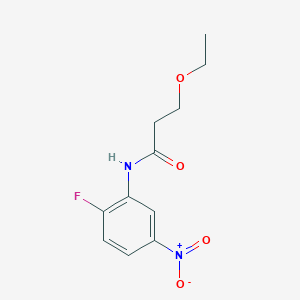 molecular formula C11H13FN2O4 B14937516 3-ethoxy-N-(2-fluoro-5-nitrophenyl)propanamide 