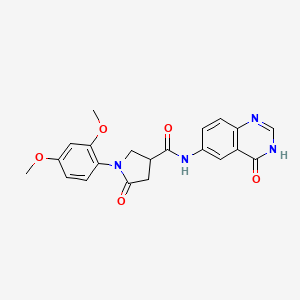 molecular formula C21H20N4O5 B14937523 1-(2,4-dimethoxyphenyl)-5-oxo-N-(4-oxo-3,4-dihydroquinazolin-6-yl)pyrrolidine-3-carboxamide 