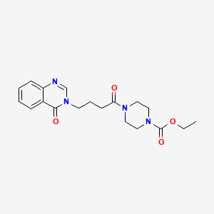 molecular formula C19H24N4O4 B14937524 ethyl 4-[4-(4-oxoquinazolin-3(4H)-yl)butanoyl]piperazine-1-carboxylate 