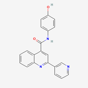 molecular formula C21H15N3O2 B14937536 N-(4-hydroxyphenyl)-2-(pyridin-3-yl)quinoline-4-carboxamide 