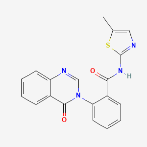 molecular formula C19H14N4O2S B14937561 N-(5-methyl-1,3-thiazol-2-yl)-2-(4-oxoquinazolin-3(4H)-yl)benzamide 