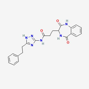 3-(2,5-dioxo-2,3,4,5-tetrahydro-1H-1,4-benzodiazepin-3-yl)-N-[5-(2-phenylethyl)-1H-1,2,4-triazol-3-yl]propanamide