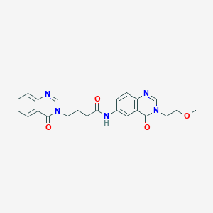 molecular formula C23H23N5O4 B14937582 N-[3-(2-methoxyethyl)-4-oxo-3,4-dihydroquinazolin-6-yl]-4-(4-oxoquinazolin-3(4H)-yl)butanamide 