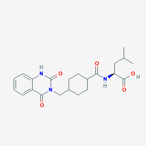 molecular formula C22H29N3O5 B14937589 N-({trans-4-[(2,4-dioxo-1,4-dihydroquinazolin-3(2H)-yl)methyl]cyclohexyl}carbonyl)-L-leucine 