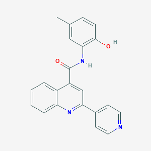 N-(2-hydroxy-5-methylphenyl)-2-(pyridin-4-yl)quinoline-4-carboxamide