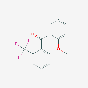 molecular formula C15H11F3O2 B1493761 2-Methoxy-2'-trifluoromethylbenzophenone CAS No. 205319-79-5
