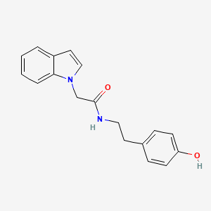 N-[2-(4-hydroxyphenyl)ethyl]-2-(1H-indol-1-yl)acetamide