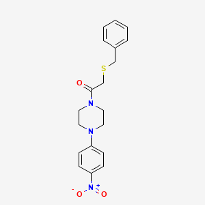 2-(Benzylsulfanyl)-1-[4-(4-nitrophenyl)piperazin-1-yl]ethanone