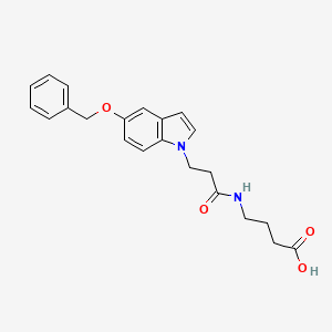 4-({3-[5-(benzyloxy)-1H-indol-1-yl]propanoyl}amino)butanoic acid