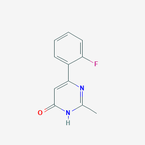 molecular formula C11H9FN2O B1493765 6-(2-Fluorophenyl)-2-methylpyrimidin-4-ol CAS No. 1159820-90-2