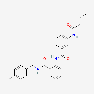 2-{[3-(butyrylamino)benzoyl]amino}-N-(4-methylbenzyl)benzamide