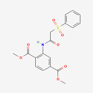 Dimethyl 2-{[(phenylsulfonyl)acetyl]amino}benzene-1,4-dicarboxylate