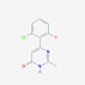 molecular formula C11H8ClFN2O B1493768 6-(2-Chloro-6-fluorophenyl)-2-methylpyrimidin-4-ol CAS No. 2005630-26-0