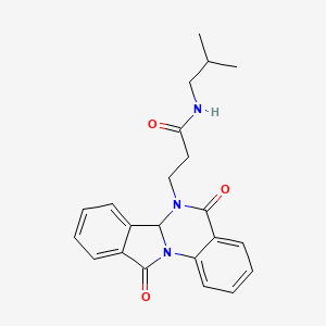 3-(5,11-dioxo-6a,11-dihydroisoindolo[2,1-a]quinazolin-6(5H)-yl)-N-(2-methylpropyl)propanamide