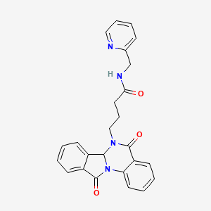 4-(5,11-dioxo-6a,11-dihydroisoindolo[2,1-a]quinazolin-6(5H)-yl)-N-(pyridin-2-ylmethyl)butanamide