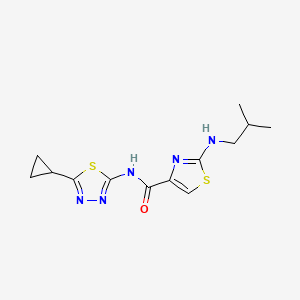 N-[(2E)-5-cyclopropyl-1,3,4-thiadiazol-2(3H)-ylidene]-2-[(2-methylpropyl)amino]-1,3-thiazole-4-carboxamide