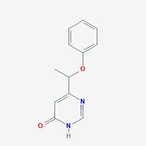 molecular formula C12H12N2O2 B1493772 6-(1-Phenoxyethyl)pyrimidin-4-ol CAS No. 2092720-72-2
