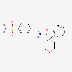 4-phenyl-N-(4-sulfamoylbenzyl)tetrahydro-2H-pyran-4-carboxamide