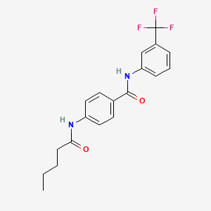 4-(pentanoylamino)-N-[3-(trifluoromethyl)phenyl]benzamide